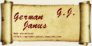 German Janus vizit kartica